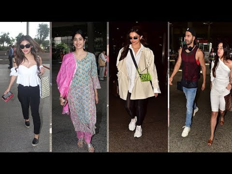 SPOTTED! Deepika Padukone, Janhvi Kapoor, Mouni Roy, Varun Dhawan At The Airport | SpotboyE