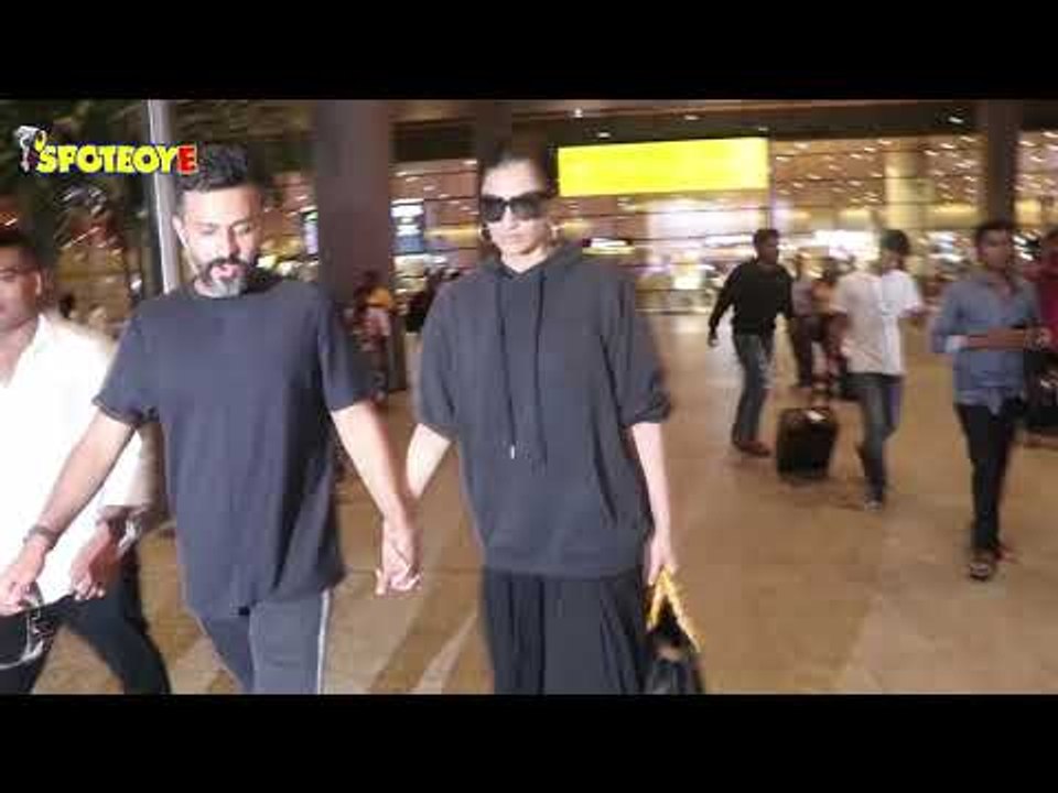 SPOTTED: Sonam Kapoor with Hubby Anand Ahuja Return to Bay Post Their Japan Trip | SpotboyE
