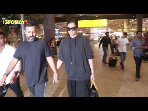SPOTTED: Sonam Kapoor with Hubby Anand Ahuja Return to Bay Post Their Japan Trip | SpotboyE