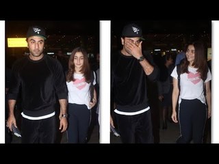 Video herunterladen: SPOTTED! Lovebirds Alia Bhatt & Ranbir Kapoor At The Airport | SpotboyE