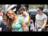 Tiger Shroff Tries to Keep Disha Patani Safe from Getting Mobbed | Spotboye