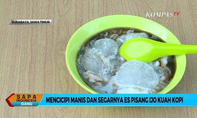 Mencicipi Manis dan Segarnya Es Pisang Ijo Kuah Kopi