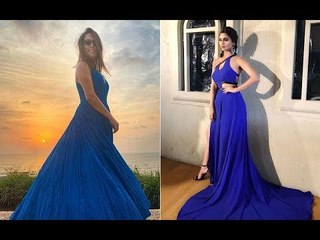 Anita Hassanandani And Krystle D'Souza Are Bleeding Blue In The Same Maxi Gown | Fashion | SpotboyE