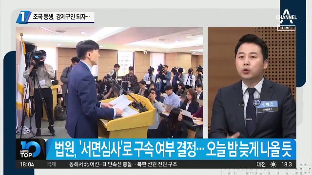 조국 동생, 강제구인 되자…영장심사 포기