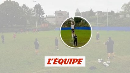 A Rouen, on travaille la touche... sur un escabeau - Rugby - WTF - Pro D2