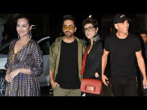 Akshay Kumar, Ayushmann Khurrana, Tahira Kashyap & Others at 'Khandaani Shafakhana Screening