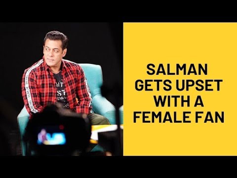 Salman Khan's Female Fan Tugs At His Arm, Leaves The Actor Annoyed | SpotboyE
