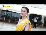 SPOTTED: Taapsee Pannu and Kriti Kulhari Promotes 'Mission Mangal' | SpotboyE