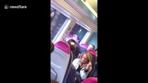 'The courts will deal with you!' Heated argument between commuters on Essex train
