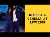 Riteish Deshmukh And Genelia D'Souza At Lakmé Fashion Week 2019 | SpotboyE