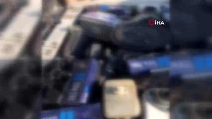 Jandarma kaçak sigarayı motor ve stepneden çıkardı