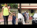 Shahid-Mira Take Little Misha to the Gym; Snapped while exiting the Gym | SpotboyE