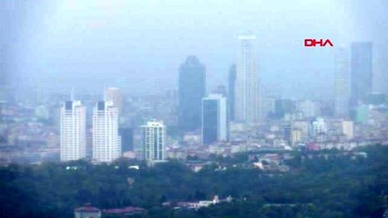 Çamlıca tepesinde yağmur manzaraları