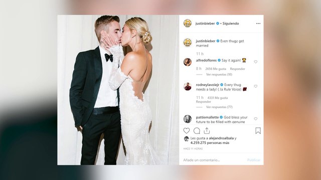 Justin y Hailey Bieber publican las fotografías de su boda