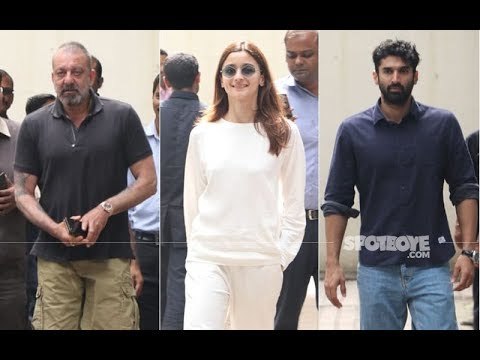 SPOTTED: Alia Bhatt, Aditya Roy Kapur and Sanjay Dutt at Mahesh Bhatt's office | SpotboyE