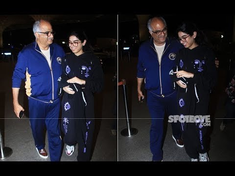 Khushi Kapoor Jets Off For Higher Studies, Boney Kapoor Hugs His Li'l One | SpotboyE