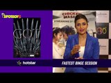 Just Binge Celeb Watchlist: Divyanka Tripathi's Favourite Webseries Is Game Of Thrones | SpotboyE