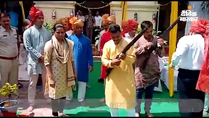 एडीजी ने शस्त्र पूजन के बाद किया हर्ष फायर