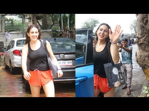 Sara Ali Khan Opts For Jogger Shorts And Tee | SpotboyE