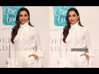Deepika Padukone Is A Vision In White At The Live Love Laugh Event | SpotboyE