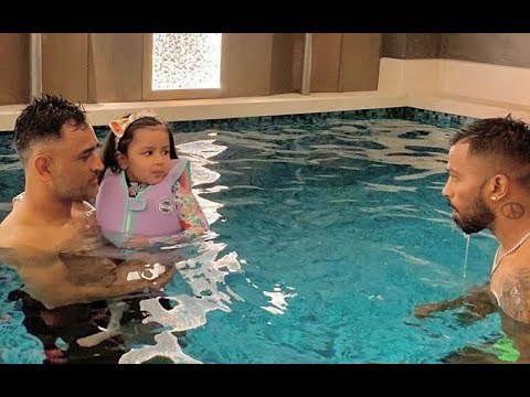 Ziva Singh Dhoni Is Having The Best Pool Party With Her Daddy MS Dhoni And Hardik Pandya | SpotboyE