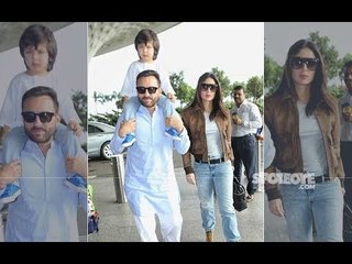 下载视频: Taimur Ali Khan, Kareena Kapoor And Saif Ali Khan Fly Out To Pataudi To Celebrate Bebo's Birthday