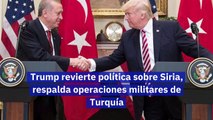 Trump revierte política sobre Siria, respalda operaciones militares de Turquía