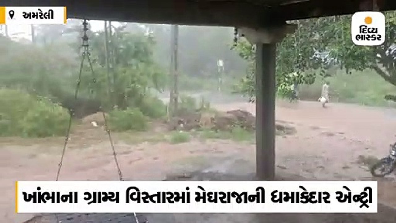 ખાંભા સહિત ગીર-સોમનાથના ગ્રામ્ય વિસ્તારમાં ધોધમાર વરસાદ, મગફળીના પાક પર પાણી ફરી વળતા ખેડૂતો ચિંતામાં