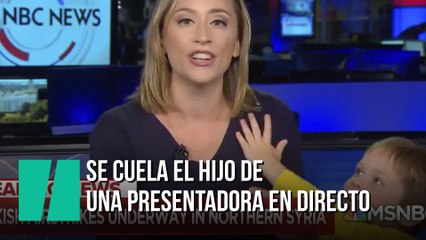 El hijo de una presentadora de tv se cuela en directo