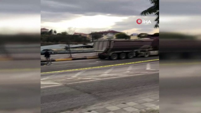 Yolun karşısına geçmek isteyen yaşlı adama kamyon çarptı