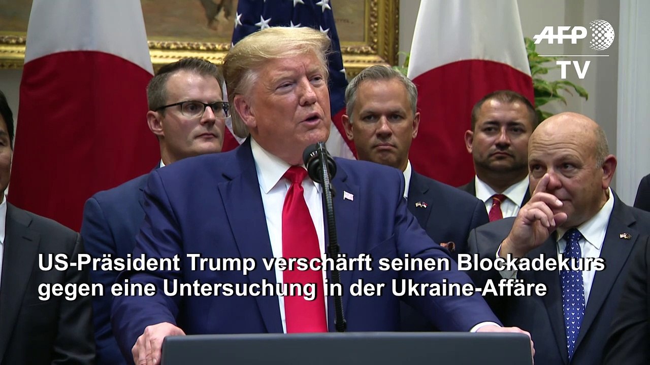 Trump verschärft Blockadekurs gegen Untersuchung der Ukraine-Affäre