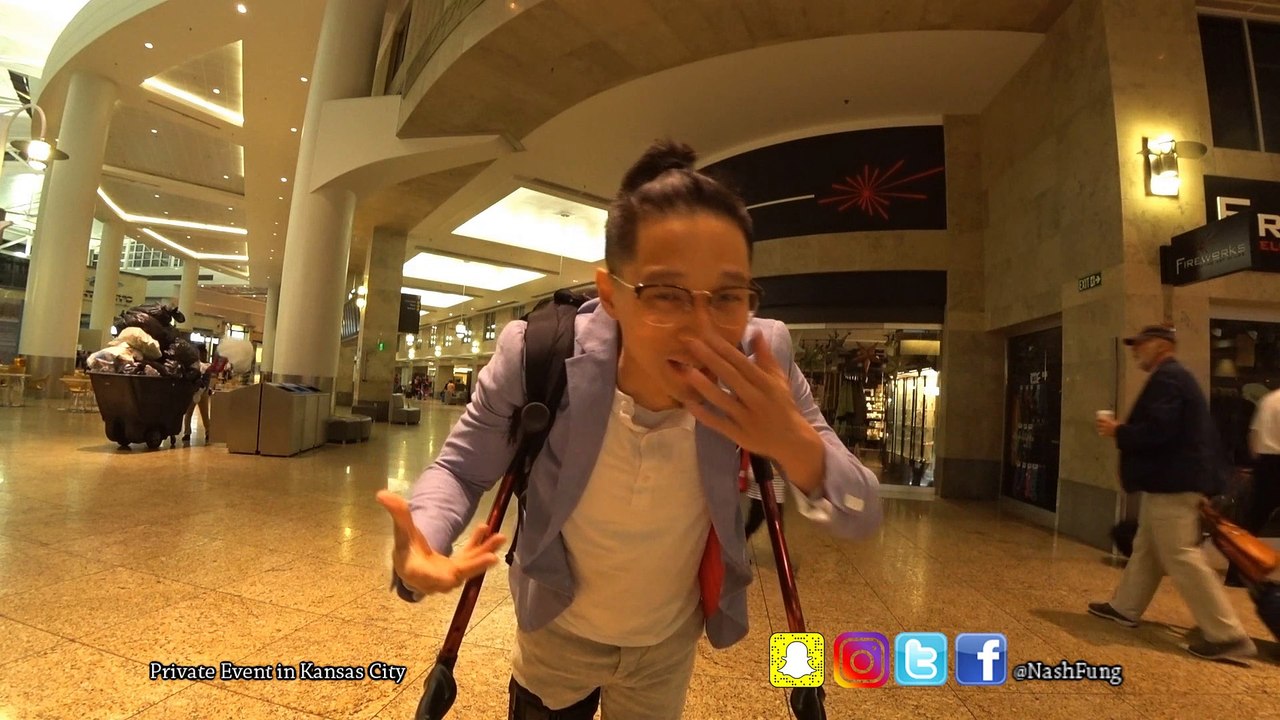 Magician on one leg | performing for a private event in Kansas City