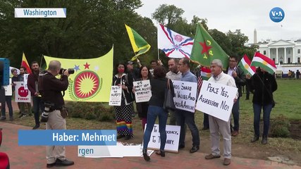 Kürtler Beyaz Saray Önünde Eylem Yaptı