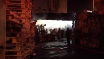 Ataşehir'de kereste fabrikasında işçiler ısınmak isterken yangın çıktı