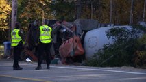 Une bétonnière se renverse et fait un blessé grave à Petite-Rivière-Saint-François