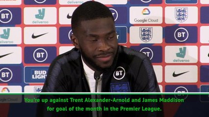I told Trent my goal was better! - Tomori on goal of the month