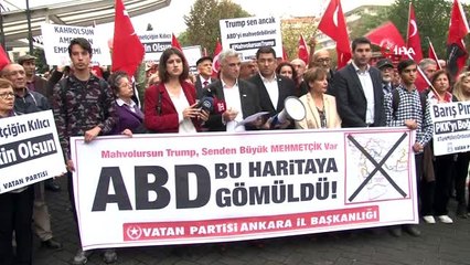 ABD Büyükelçiliği önünde Trump'a tepki eylemi