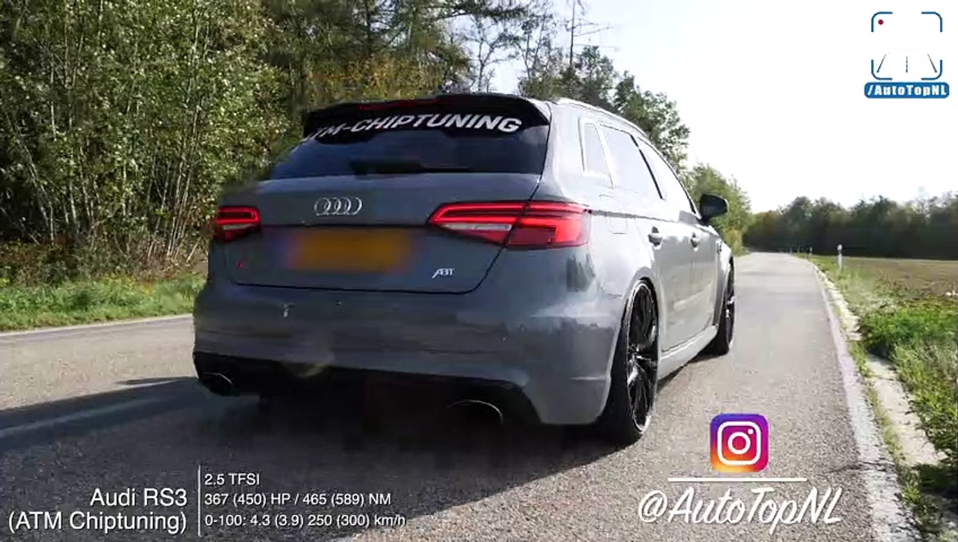 450HP AUDI RS3 8V 0-276km/h ACCELERATION LAUNCH CONTROL & DRAGY DATA by AutoTopNL