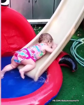 Funny Babies Playing With Water - Baby Outdoor Videos
