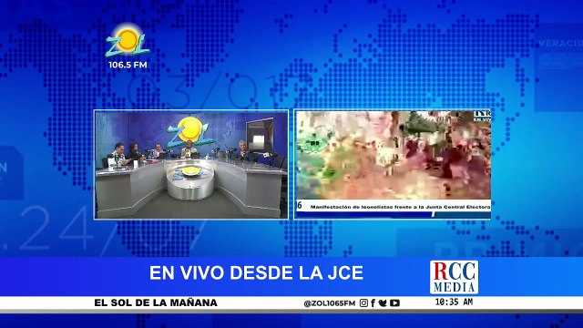 Comentando en el #SoldelaMañana sobre manifestacion en la JCE por simpatizantes de Leonel
