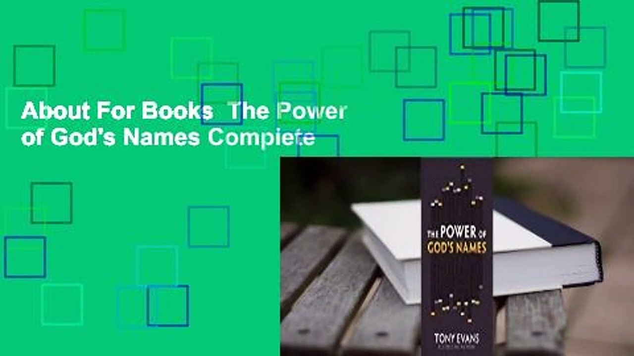 About For Books  The Power of God's Names Complete