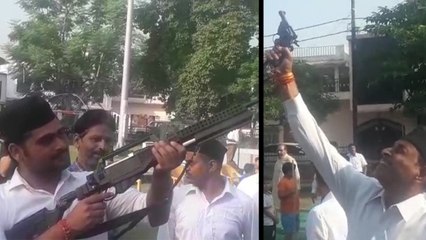 Video: RSS के कार्यक्रम में हर्ष फायरिंग, हवा में दागी गोली