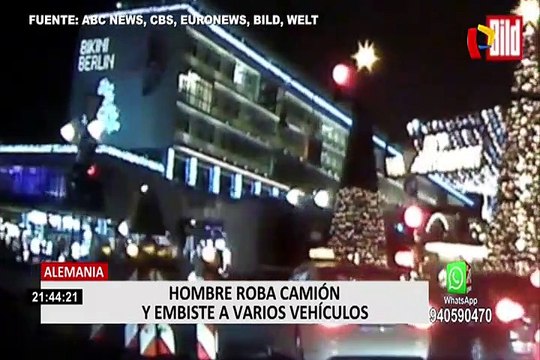 Alemania: 17 heridos dejó hombre que robó camión e embistió a varias unidades