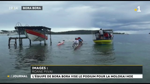 Bora Bora te hoe mamu accompagne Shell va’a à la Molokai hoe