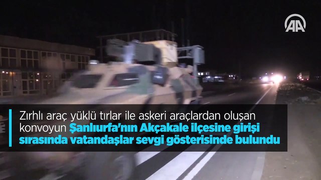 Suriye sınırına yaklaşık 130 araçlık konvoy