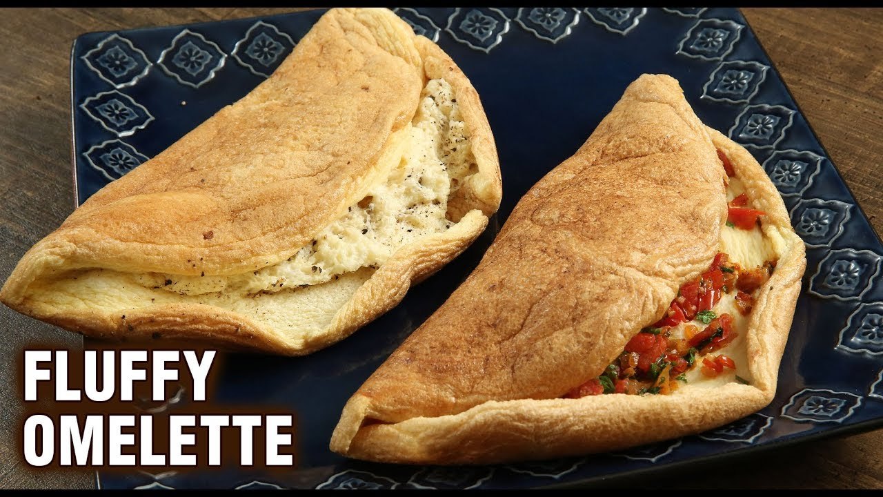 Two Types Of Fluffy Omelettes | How To Make Fluffy Omelette |Plain & Masala Fluffy Omelette -Tarika