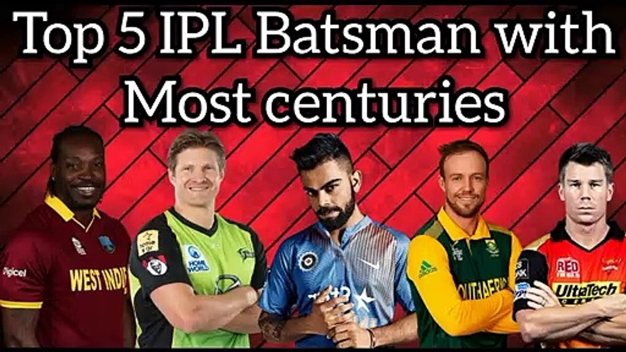 TOP 5 IPL Batsman with most centuries|Best batsman in IPL|MOST Centuries in ipl ALL TIME