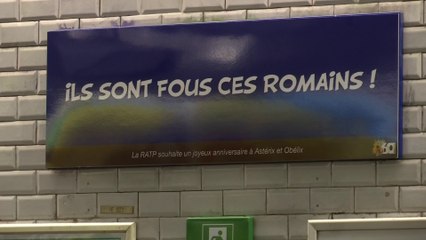 "Ils sont fous ces Romains!" Pour les 60 ans d'Astérix et Obélix, 12 stations de métro, dont "Rome", ont été rebaptisées