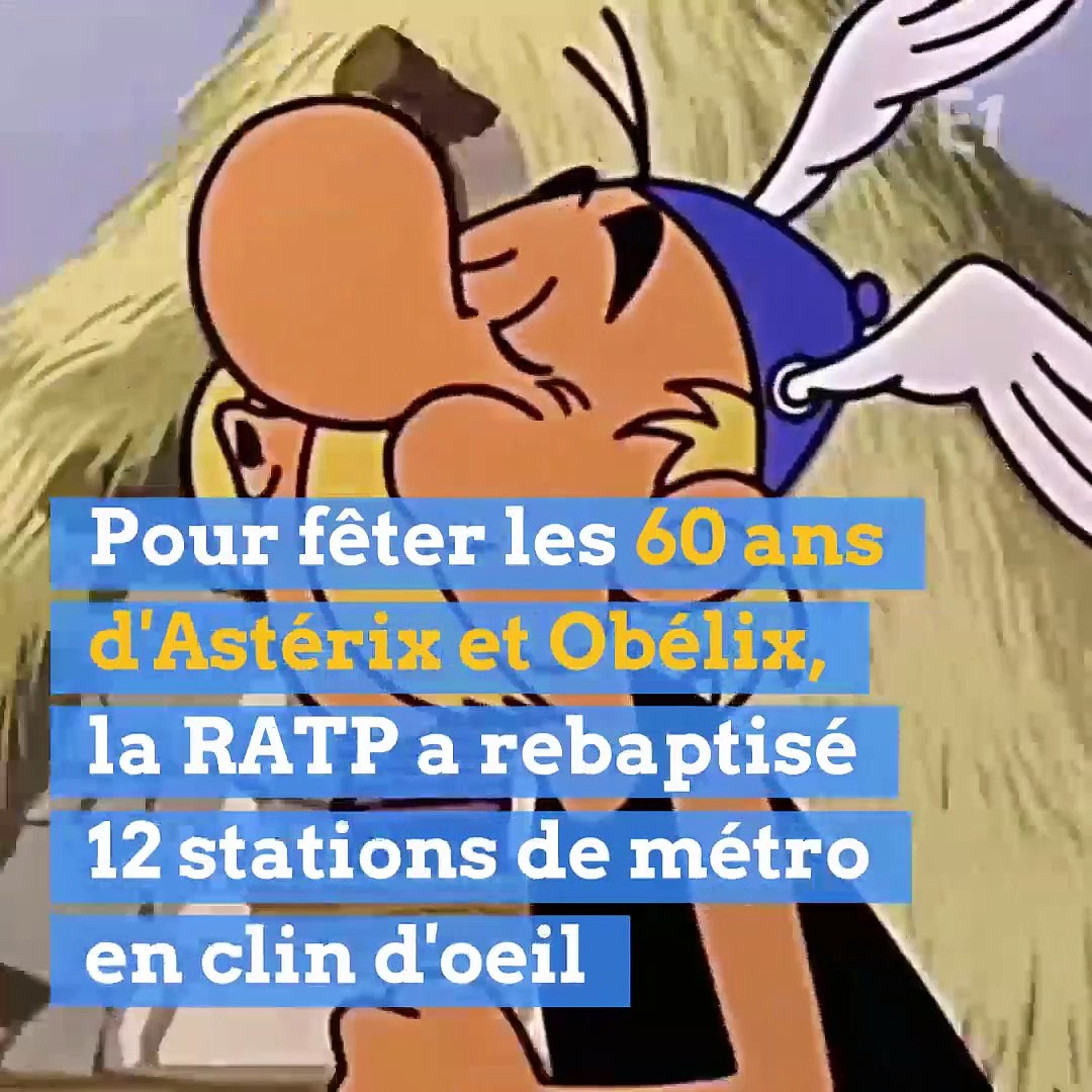 La Ratp Fete Les 60 Ans D Asterix En Rebaptisant Des Stations De Metro Video Dailymotion