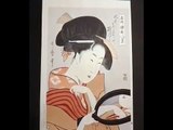 Japanese Art UKIYOE UTAMARO(1753-1806) Kagami Woodcut浮世絵 歌麿 木版画　鏡